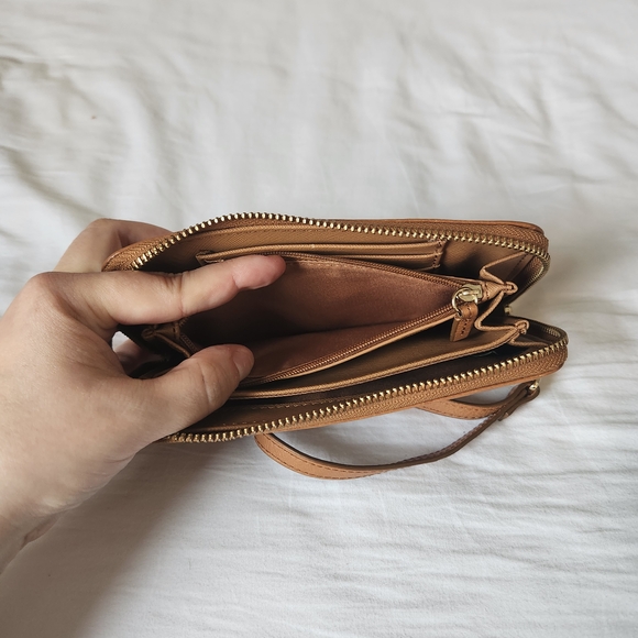 Fossil Tan Leather Wristlet - Picture 7 of 10